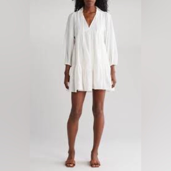 Stitch Drop Nordstrom White Long Sleeve Dress